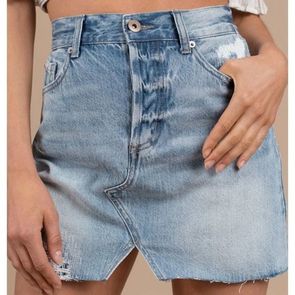 pistola Dresses & Skirts - PISTOLA LOLITA LIGHT WASH HIGH RISE A-LINE SKIRT